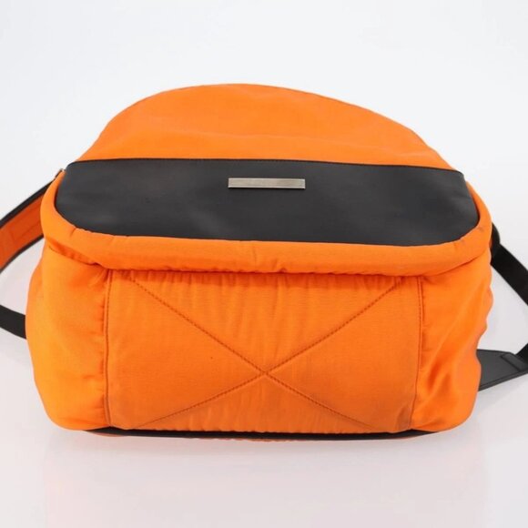 GUCCI Backpack Nylon Orange Silver Auth hk3123 main image 10